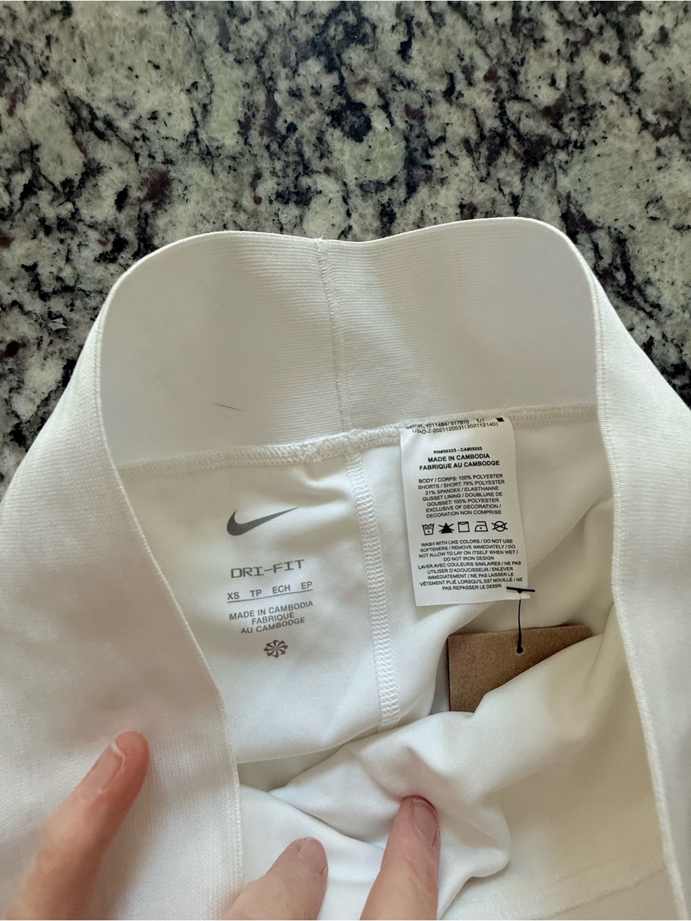 Nike White Pleated Skater Tennis Skirt with Swoosh - Picture 6 of 9